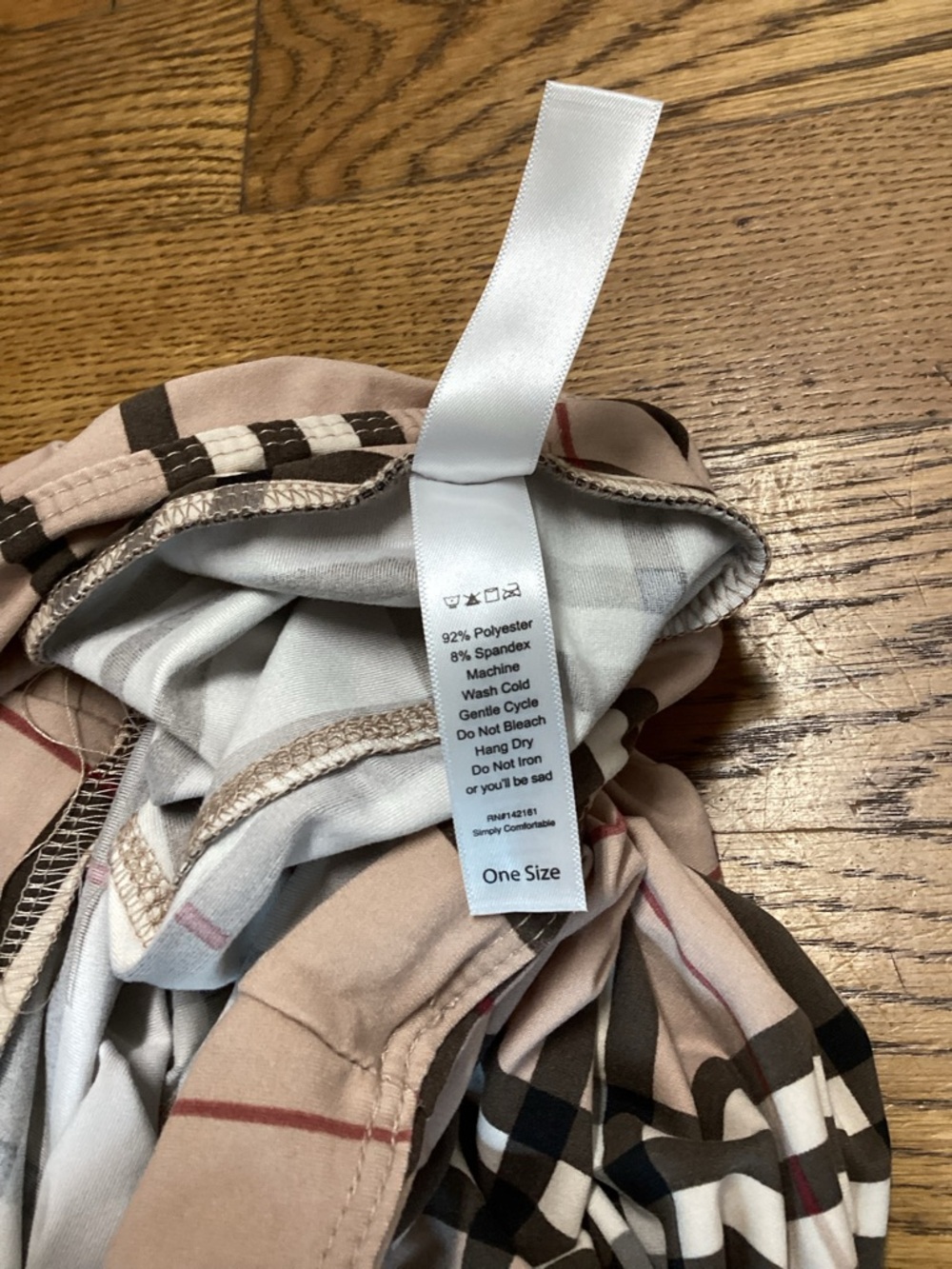 LulaRoe One size plaid legging bundle tans and black - Picture 3 of 5